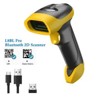 Wireless QR Reader Barcode Scanners Automatic Sensing for POS