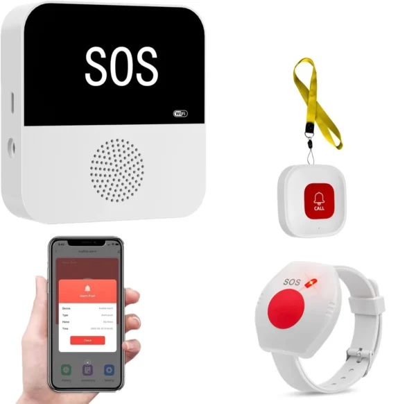 Elderly sos call button emergency medical alert system for seniors and patients at home - wifi smart pager