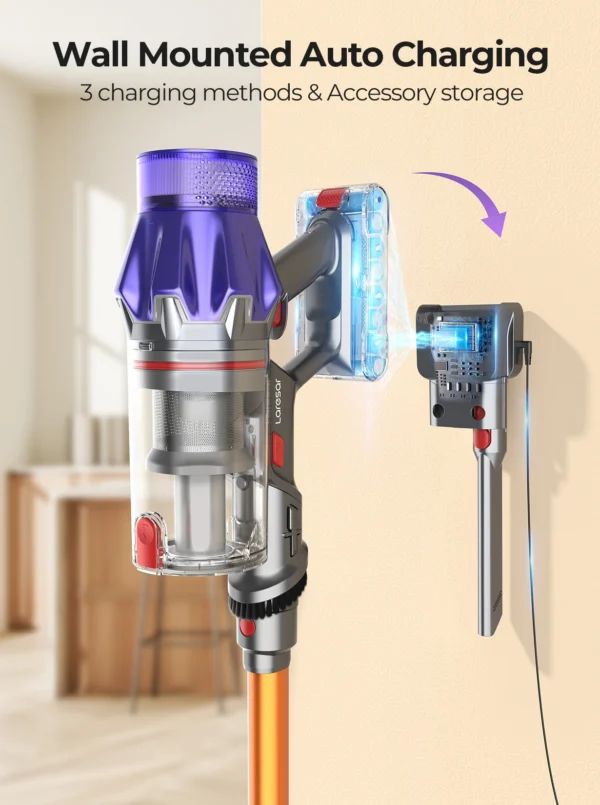 Cordless vacuum cleaner 500w 50kpa suction power handheld smart home - image 4