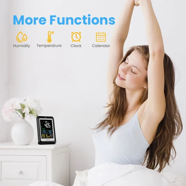 Air quality monitor indoor co2 detector temperature humidity sensor - image 3