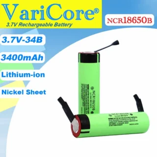 NCR18650B 3400mAh litiumparisto ladattava 3,7 V:n hitsausnikkelinauha
